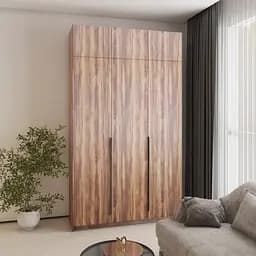 Шафа 3-дверна з антресоллю MebelStar Оскар ДСП BL-B, комплект полиць 150x52x260 см Дуб бурштиновий (MBS-4953)