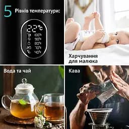 Електрочайник ADE з регулюванням температури чорний (KG2100-2) - мініатюра 8