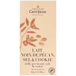 Шоколад Cafe-Tasse молочний з пеканом, сіллю та печивом 85 г