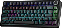 Клавіатура Aula F75 KRGD Blue EN/UA Black, USB, кабель 1.8 м, 327 x 143 x 43.1 мм, RGB підсвічування, кількість клавіш 80 (6948391202846) - мініатюра 2