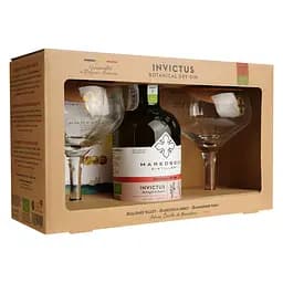 Уценка. Джин Maredsous Distillery Invictus 40% 0.5 л с двумя бокалами в подарочной упаковке