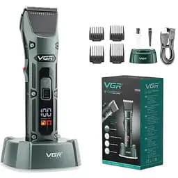 Аккумуляторная машинка для стрижки VGR V-696 Professional 4 led display
