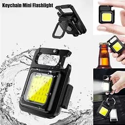 Ліхтарик багатофункціональний з карабіном Rechargeable Keychain Light акумуляторний 3 режими - мініатюра 2