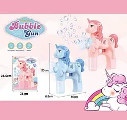 Пистолет с мыльными пузырями 117, подсветка, 10 отверстий, автоматический принцип, 2 бутылочки с мыльным раствором (6976083190157) МИКС