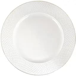 Тарілка Lefard Brilliant Gold 26 см біла із золотим (949-001-5)