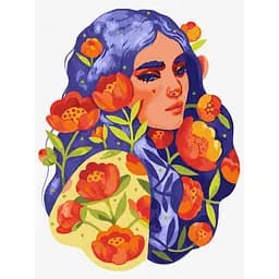 Картина по номерам "Синеглазая весна" ©lesya_nedzelska_art Ideyka KHO2661 30х40 см