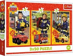 Набір Пазли - (3 x 50 елм.) - "Пожежник Сем"/Trefl