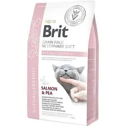 Сухий корм Brit VetDiets GF Cat Hypoallergenic для котів з алергією з лососем та горохом 2 кг