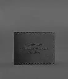 Шкіряна обкладинка для посвідчення журналіста Чорна - мініатюра 2