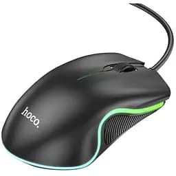 Комп'ютерна миша Hoco GM19 провідна оптична USB RGB підсвічування чорна