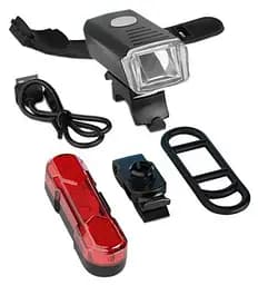 Вело набор фара с задним габаритом мигалкой Bike HY025 велосипедный аккумуляторный фонарь на велосипед 5SMD