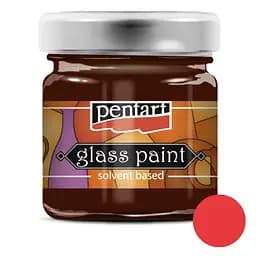 Фарба вітражна Pentart на основі розч. холодної фіксації червона 30 мл