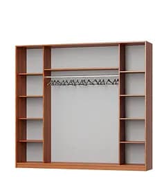Шафа-купе тридверна MebelStar Комбо AL 2ДСП/Дзеркало 240x60x210 см Антрацит (MBS-3348) - мініатюра 2