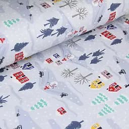 Дитяча постільна білизна в ліжечко SNOWMAN CS2, блакитний (Snowman_PlumLight_140) - мініатюра 9