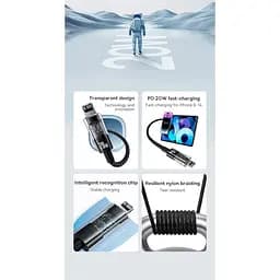 Кабель Baseus Gem Fast-Charging Cable Type-C to Lightning 20W 2m P10373001511-01 Purple - мініатюра 3
