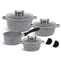 Набор кастрюль Edenberg, посуда с антипригарным покрытием, котел с керамическим гранитным покрытием, 8 предметов. 