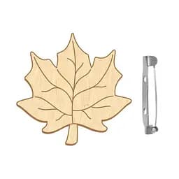 Заготовка брошки для розфарбовування "Кленовий лист" FDZB-105