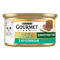 Упаковка вологого корму для котів Gourmet Gold Шматочки в паштеті з кроликом 2.04 кг (85 г x 24 шт.) - мініатюра 4