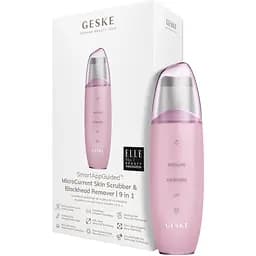 Мікрострумовий скрабер для шкіри та усунення чорних точок GESKE MicroCurrent Skin Scrubber & Blackhead Remover 9 в 1 рожевий