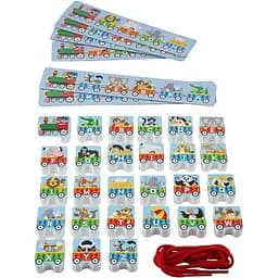 Деревянная шнуровка-паровозик Melissa&Doug Алфавит (MD9497)