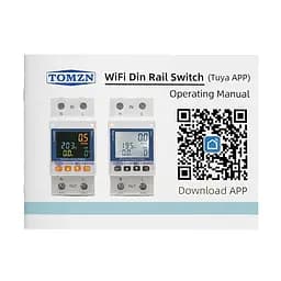 Розумний автоматичний вимикач з Wi-Fi (Tuya) TOMZN TOVA-63T 63A colorful display з моніторингом енергоспоживання, захисним реле напруги та захистом від витоку струму (51-00139) - мініатюра 9