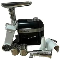 Електрична м'ясорубка з реверсом Rainberg RB-2270 3в1 3800 Вт Чорна