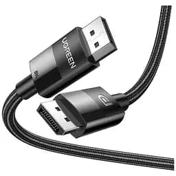 Кабель мультимедийный Display Port to Display Port 2.0m v.1.4 Plastic Case Braided DP114 Ugreen (80392)