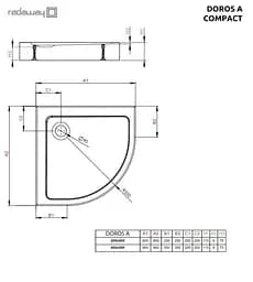 Душовий піддон Radaway Doros A Compact 80x80 SDRA8080-05 - мініатюра 2
