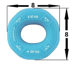 Еспандер кістьовий PowerPlay силіконовий PP-4331 Hand Grip Light 10-15-20 кг Блакитний (PP_4331_Blue_(10-15-20)) - мініатюра 4