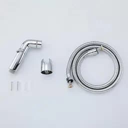 Гігієнічний набір (лійка, шланг, кронштейн), хром Frap F021, Хром