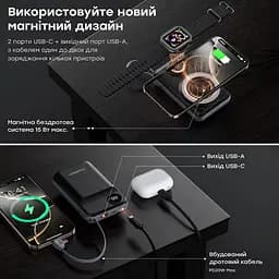 Повербанк 20000mAh Choetech B696 Black QC3.0 PD3.0 бездротова зарядка смартфонів та Apple Watch (43-00132) - мініатюра 5