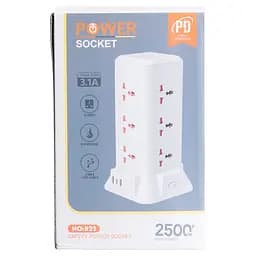 Мережевий фільтр-подовжувач TOWER 9 розеток LED-лампа 3USB + 1PD 4,8 метра Yiwu HP-5-7MF - мініатюра 10