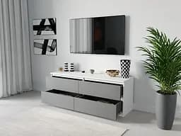 ТБ тумба Moreli ST-223 Ш1400/В530/Г400 Білий-Антрацит - мініатюра 2