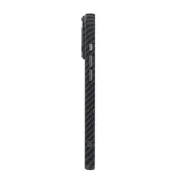 Карбоновый чехол для Apple iPhone 17 Pro Max, LikeCarbon2 MagCase, черный, тонкий защитный чехол-панель из поликарбоната с магнитами N52, MagSafe, противоударный, совместим с беспроводной зарядкой, приподнятые края для защиты камеры, ArmorStandart (ARM86259) - мініатюра 6