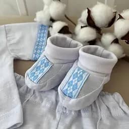 Костюм для хрещення "Чарівний Українець" хлопчик кулір зріст 68 см (3 – 6 місяців) Betis Білий з блакитним - мініатюра 3