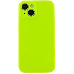 Чохол Silicone Case із захистом камери Full Apple iPhone 14 Shiny Green