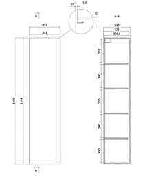 Пенал Cersanit Larga 160 білий S932-019 - мініатюра 4
