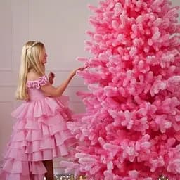 Ялинка штучна Hvoya Super Lux Marshmallow Pink 220 см засніжена - мініатюра 4