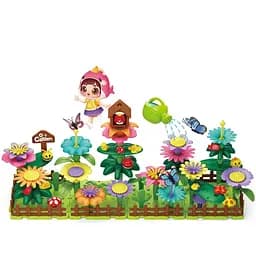 Конструктор Сад с цветами и насекомыми, CJ-2027A, 124 детали