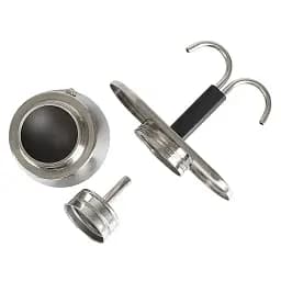 Кавоварка гейзерна Bo-Camp Stainless Steel 2-cups Silver срібляста (2200545) - мініатюра 10