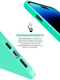 Силиконовый чехол для Apple iPhone 14 Pro Max, ICON2 Case, зеленый, противоударный, панель, защита всего корпуса, матовая поверхность Soft Touch, выступает над дисплеем, совместим с защитными стеклами и пленками, с микрофиброй, ArmorStandart (ARM63615) - мініатюра 4