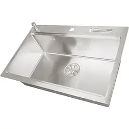 Комплект мийки на кухню та змішувача Nett з нержавіючої сталі NS-7048