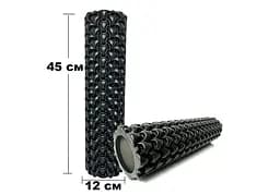 Масажний ролик EasyFit Plexus 45 см Чорний (EF-3341-3-Bk) - мініатюра 3