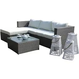 Садовая мебель Chomik Garden Line Atrani серый + бежевые подушки