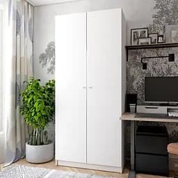 Шафа для одягу Doros Промо Білий 2 ДСП 90х48х204 (80737070) - мініатюра 9