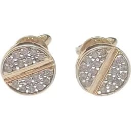 Золотые серьги-пуссеты Favoritum с фианитами. 211072