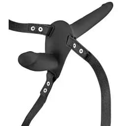 Подвійний страпон Fetish Tentation Strap-On with Double Dildo Black