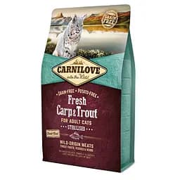 Сухой корм для стерилизованных котов Carnilove Fresh Carp & Trout Sterilised for Adult cats с карпом и форелью 2 кг