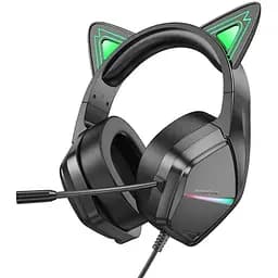 Наушники накладные Borofone BO106 игровые с ушками и LED подсветкой elf cat