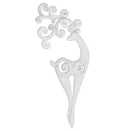 Елочная игрушка MIS LT Олень Сказочный 7х18х3,5 см белый